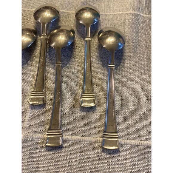 Wallace Zenith Frost Stainless Flatware TEASPOONS 6-3/8" Spoons- Set Of 6 - Picture 7 of 10